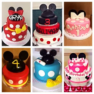 Mickey &amp; Minnie Inspired Cakes
