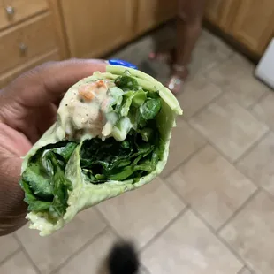 Chicken Cesar wrap ... minus the chicken