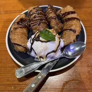 Fried Bananas Roti Paratha