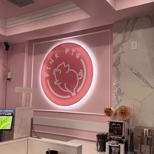 a coffee machine and a television