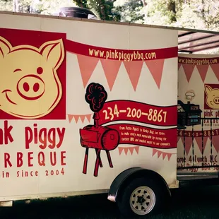 a piggy bbq trailer