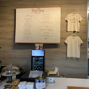 Interior, menu, decor, etc.