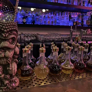 Several different flavors to go in their drinks