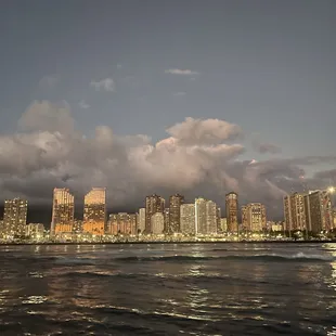 Another sunset view towards the city.