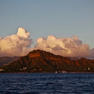Catamaran view of diamond head