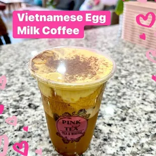 Vietnamese egg milk coffee