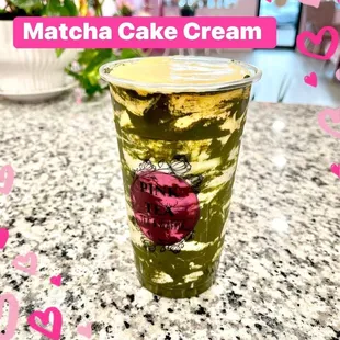 Matcha cake cream
