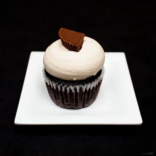 Peanut Butter Cup cupcake. My wife&apos;s choice for her birthday!