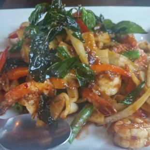 Seafood stir fry