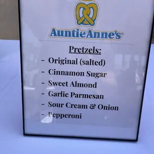 Pretzel choices that I offered to my guests.