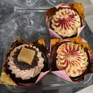 Red velvet and salted caramel.