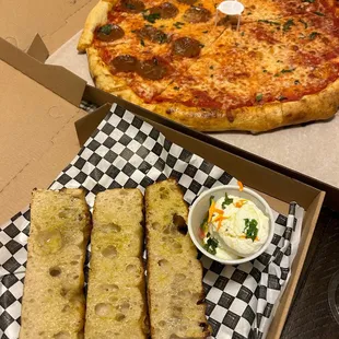 Pizza and focaccia