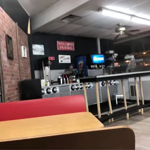 a view of the counter area