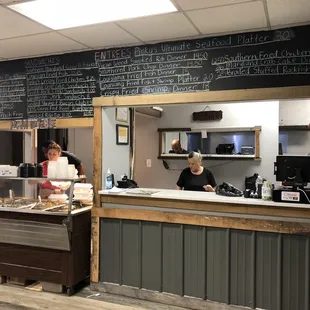 Food counter and menu