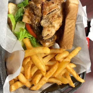 House Made Caribbean Jerk Chicken Sandwich Lunch Special