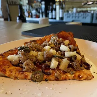 Pizza with a little bit of everything.
