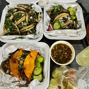 a variety of food items