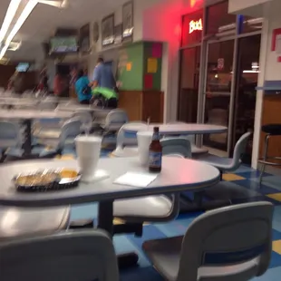 Bar area under light