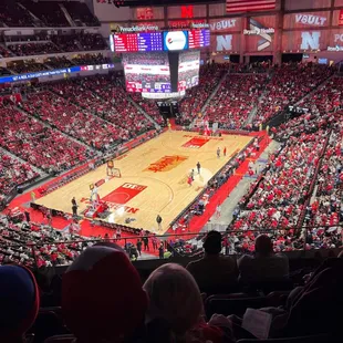 a basketball game in progress