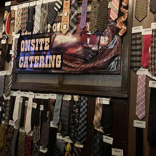 Wear a tie get it cut and posted on the wall of ties