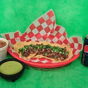 a plate of food and a drink