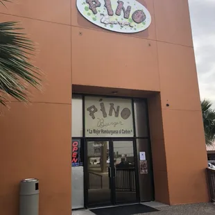 the front of the restaurant