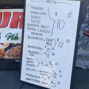 Ching Turo-Turo Menu -yummy sisig and lumpia