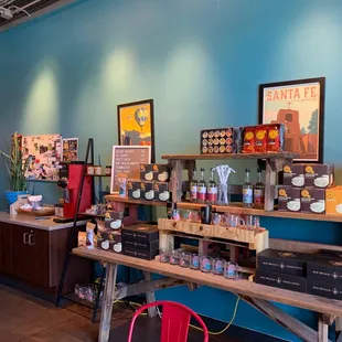 a variety of items on display