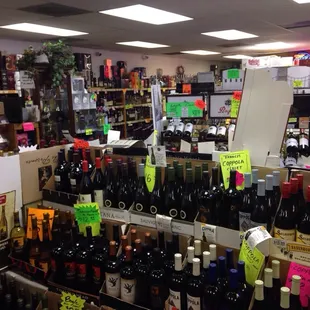 a wide selection of wines