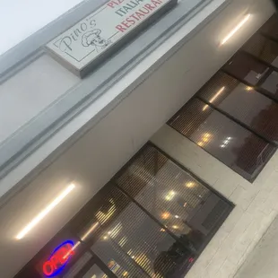 Outside of the restaurant