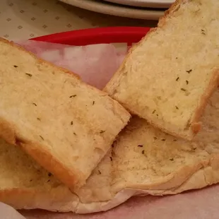 Garlic bread comes with the meal too!