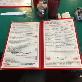 Dinners and pizza...