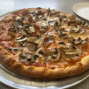 Sausage and mushroom pizza