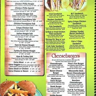 Subs,sandwiches,burgers