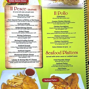 Seafood ,chicken pasta