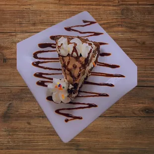 a piece of cake on a plate