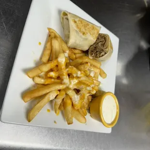 Steak and cheese wrap