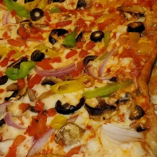 16&quot; vegetarian thin crust....so good!