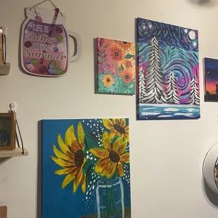 More of my paintings (the bigger ones, smaller ones were gift from sister). I need another one though! :)