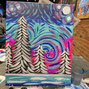 The Starry Night Aurora