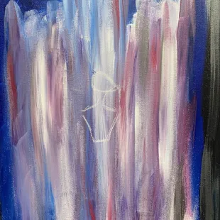 The start of my snow princess painting.