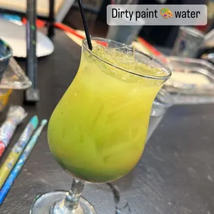 Dirty paint water