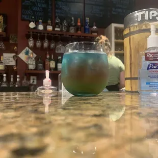 Dirty Paint Water is the name of this drink