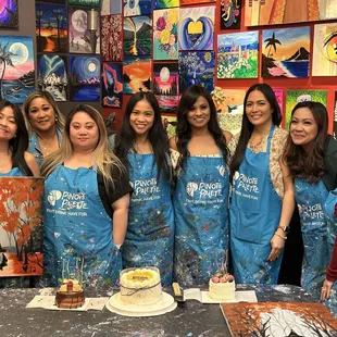 Paint and wine to celebrate Pops &amp; Maddy's birthday 10/10/2024