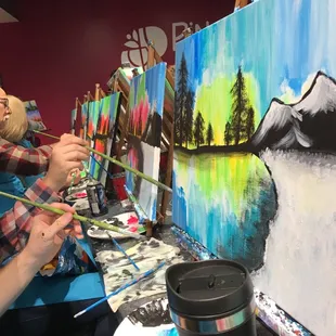 Painting trees!