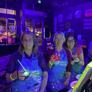 Painting and drinking