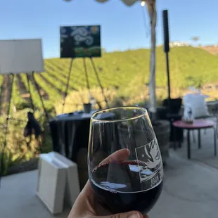 Wine and paint with vines in the background... siggghh