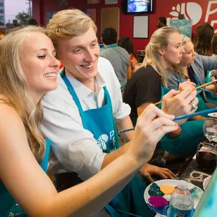 OKC's #1 best Valentine's Spot! Painting and Wine date nights are a fun and unique Valentine's experience!