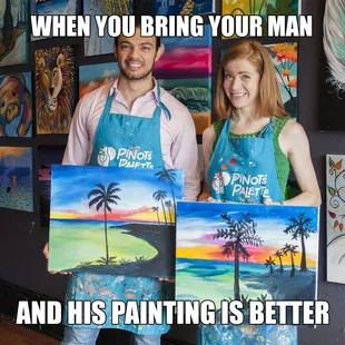 Create an unforgettable night out with your sweetheart! Have some wine and some laughs at Pinot's Palette - Bricktown!