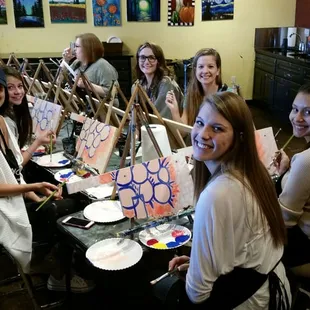 This was our group--it was a bachelorette party for my (then) soon to be granddaughter (far right)